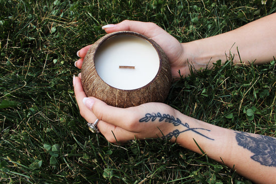 eco friendly coconut candle tattoos
