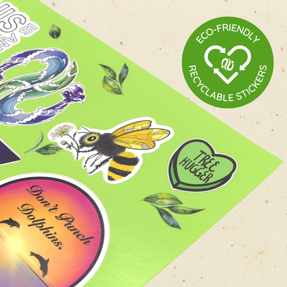 
                
                    Load image into Gallery viewer, Eco-Paper Sticker Sheet - 100% Sustainably Sourced and Recyclable Stickers
                
            